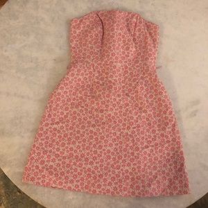 Lily Pulitzer Strapless Pink Floral Dress